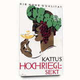 Vintage Kattus Hochriegl Sekt Advertising Poster - Retro Wall Art