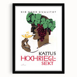 Vintage Kattus Hochriegl Sekt Advertising Poster - Retro Wall Art