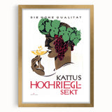 Vintage Kattus Hochriegl Sekt Advertising Poster - Retro Wall Art