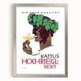 Vintage Kattus Hochriegl Sekt Advertising Poster - Retro Wall Art