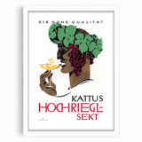 Vintage Kattus Hochriegl Sekt Advertising Poster - Retro Wall Art