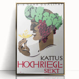 Vintage Kattus Hochriegl Sekt Advertising Poster - Retro Wall Art
