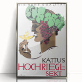 Vintage Kattus Hochriegl Sekt Advertising Poster - Retro Wall Art