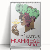 Vintage Kattus Hochriegl Sekt Advertising Poster - Retro Wall Art