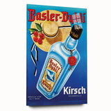 Vintage Basler-Dybli Kirsch Advertising Poster - Retro Wall Art
