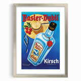 Vintage Basler-Dybli Kirsch Advertising Poster - Retro Wall Art