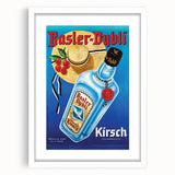 Vintage Basler-Dybli Kirsch Advertising Poster - Retro Wall Art