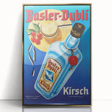 Vintage Basler-Dybli Kirsch Advertising Poster - Retro Wall Art