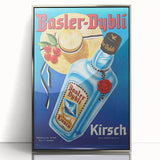 Vintage Basler-Dybli Kirsch Advertising Poster - Retro Wall Art