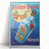 Vintage Basler-Dybli Kirsch Advertising Poster - Retro Wall Art