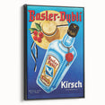 Vintage Basler-Dybli Kirsch Advertising Poster - Retro Wall Art