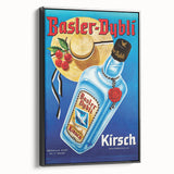 Vintage Basler-Dybli Kirsch Advertising Poster - Retro Wall Art