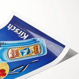 Vintage Basler-Dybli Kirsch Advertising Poster - Retro Wall Art