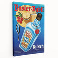 Vintage Basler-Dybli Kirsch Advertising Poster - Retro Wall Art