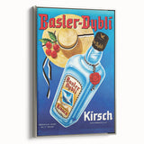Vintage Basler-Dybli Kirsch Advertising Poster - Retro Wall Art