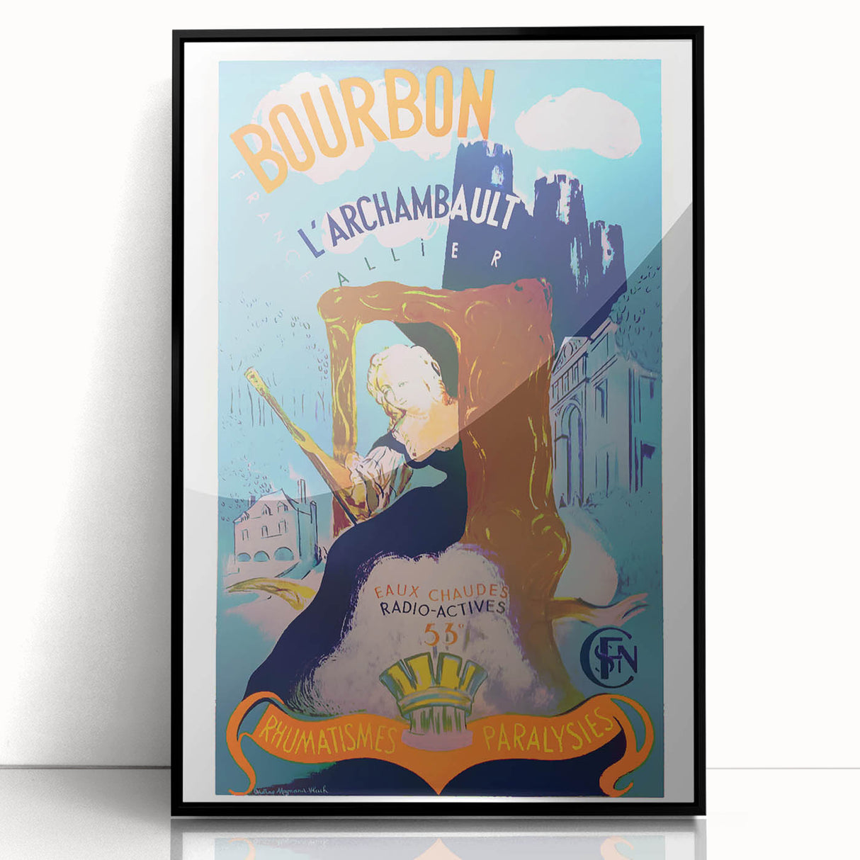 Vintage Bourbon L'Archambault Advertising Poster - Retro Wall Art