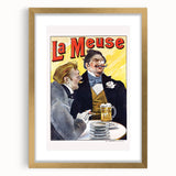 Vintage La Meuse Beer Advertising Poster - Retro French Wall Art