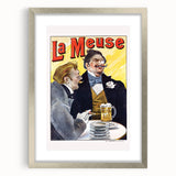 Vintage La Meuse Beer Advertising Poster - Retro French Wall Art
