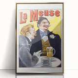 Vintage La Meuse Beer Advertising Poster - Retro French Wall Art