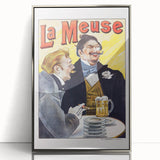 Vintage La Meuse Beer Advertising Poster - Retro French Wall Art