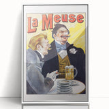 Vintage La Meuse Beer Advertising Poster - Retro French Wall Art