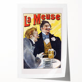 Vintage La Meuse Beer Advertising Poster - Retro French Wall Art