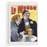 Vintage La Meuse Beer Advertising Poster - Retro French Wall Art