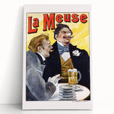 Vintage La Meuse Beer Advertising Poster - Retro French Wall Art