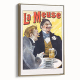 Vintage La Meuse Beer Advertising Poster - Retro French Wall Art