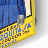 Vintage La Mezquita Beer Advertising Poster - Retro Spanish Art