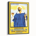 Vintage La Mezquita Beer Advertising Poster - Retro Spanish Art