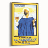 Vintage La Mezquita Beer Advertising Poster - Retro Spanish Art