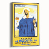 Vintage La Mezquita Beer Advertising Poster - Retro Spanish Art