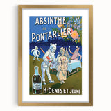 Absinthe de Pontarlier Poster: Retro Advertising Art, Vintage Print