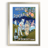 Absinthe de Pontarlier Poster: Retro Advertising Art, Vintage Print