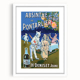 Absinthe de Pontarlier Poster: Retro Advertising Art, Vintage Print