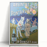 Absinthe de Pontarlier Poster: Retro Advertising Art, Vintage Print