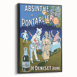Absinthe de Pontarlier Poster: Retro Advertising Art, Vintage Print