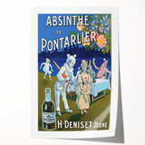 Absinthe de Pontarlier Poster: Retro Advertising Art, Vintage Print