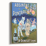 Absinthe de Pontarlier Poster: Retro Advertising Art, Vintage Print