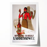 Vintage Armagnac Chateau Larressingle Advertising Poster - Retro Art