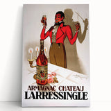 Vintage Armagnac Chateau Larressingle Advertising Poster - Retro Art