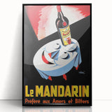 Vintage Le Mandarine Advertising Poster - Retro French Art