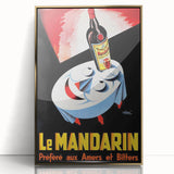 Vintage Le Mandarine Advertising Poster - Retro French Art