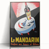 Vintage Le Mandarine Advertising Poster - Retro French Art