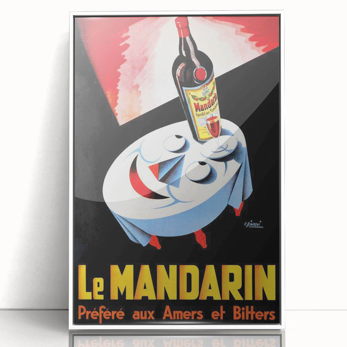 Vintage Le Mandarine Advertising Poster - Retro French Art