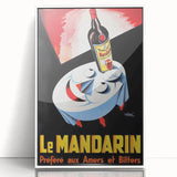 Vintage Le Mandarine Advertising Poster - Retro French Art