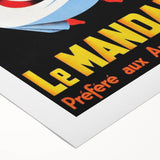 Vintage Le Mandarine Advertising Poster - Retro French Art