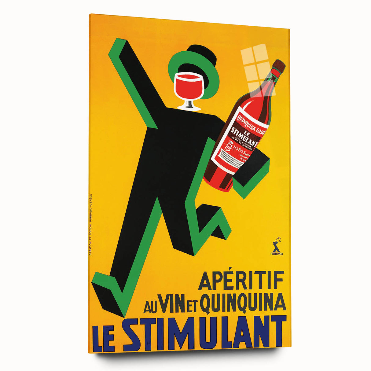 Vintage Advertising Poster: Retro Stimulant Drink Wall Art for Home
