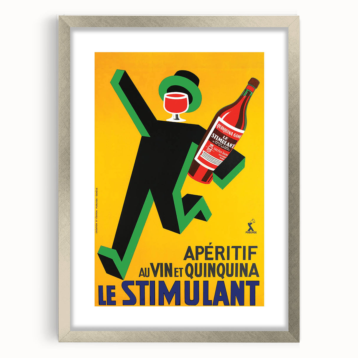Vintage Advertising Poster: Retro Stimulant Drink Wall Art for Home